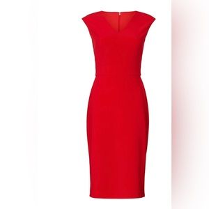 Lauren by Ralph Lauren red sheath dress.